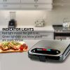 OVENTE Electric Sandwich Maker, Non-Stick Plates, Indicator Lights, Cool Touch Handle, Cooking Breakfast, Grilled Cheese, Tuna Melts and Snacks