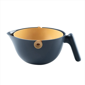 Rotating Colander   Separable Colander And Bowl Set (Color: Blue)